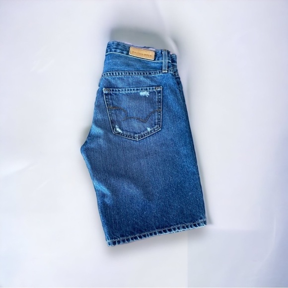 Big Star Joey Distressed Boyfriend Blue Jean Denim Shorts, Women’s Size 25 - Picture 4 of 12